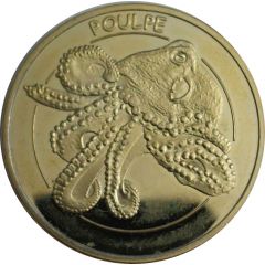 Jeton touristique - Fonderie Saint Luc - Aquarium de Lyon Poulpe