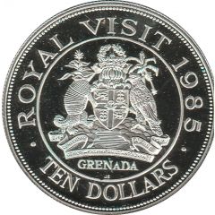 10 Dollars - Elizabeth II Royal Visit, silver proof issue
