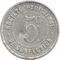 5 Centimes - Société Parisienne de Confection - Paris [75]