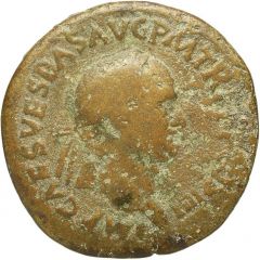 Sestertius - Vespasian S C, Victory
