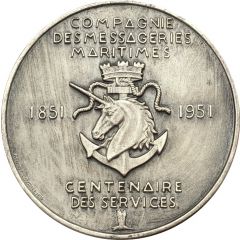 Medals - 100th anniversary Compagnie des Messagerie Maritimes