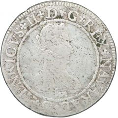 Franc with four H - Henry II 1st type