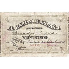 25 Pesetas Banco de España - Santander