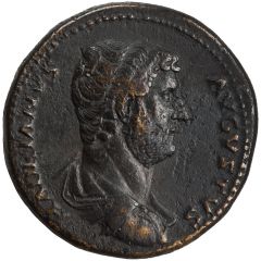 Sestertius - Hadrian FELICITATI AVG COS III P P S C