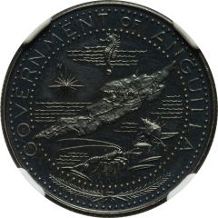 1 Dollar - Elizabeth II Anguilla Island, Obverse Trial