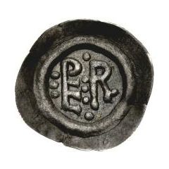 1/2 Siliqua - Perctarit Posthumous, thin monogram with eight dots