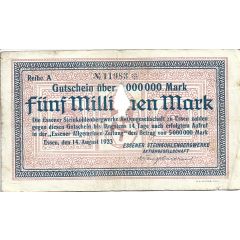 5 000 000 Mark Essener Steinkohlenbergwerke
