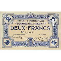 2 Francs - Ville et Chambre de Commerce d`Abbeville [80]
