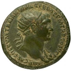 Dupondius - Trajan S P Q R OPTIMO PRINCIPI S C, Pax