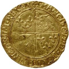 Gold Ecu with sun of Dauphine - Francis I 6th type, 3rd emission