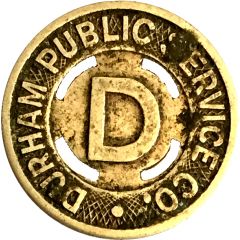 1 Fare - Durham Public Service Co. Durham, North Carolina