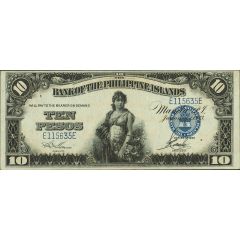 10 Pesos Bank of the Philippine Islands, Without rays