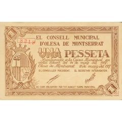 1 Peseta Olesa de Montserrat