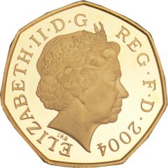 50 Pence - Elizabeth II Four Minute Mile, Gold Proof