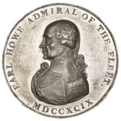 Medal - George III Richard Howe, white metal