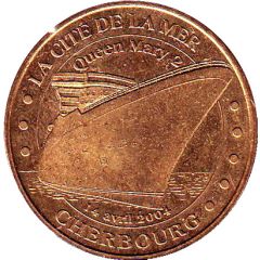 Monnaie de Paris Tourist Token - Cherbourg La Cité de la Mer - Queen Mary 2