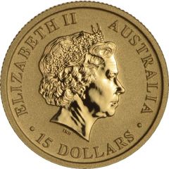15 Dollars - Elizabeth II 4th Portrait - Kangaroo - Gold Bullion Coin