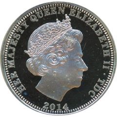 1 Crown - Elizabeth II 4th portrait, End of the circulating gold in Great Britain