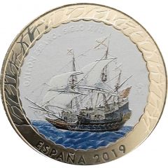 1.5 Euro Spanish Galleon 17th century