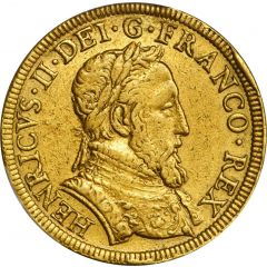 2 Gold Henri with Gallia - Henry II Piedfort