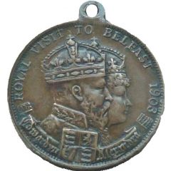 Medalet - Edward VII and Alexandra Visit to Belfast