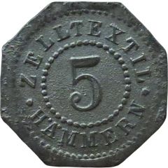 5 Pfennigs - Hämmern Zelltextil