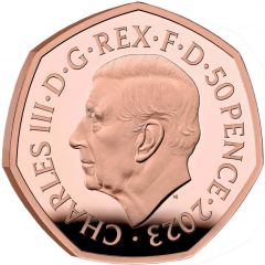 50 Pence - Charles III Hogwarts, Gold Proof