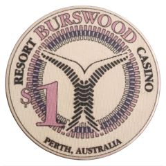 Token/Chip - 1 Dollar - Burswood Casino Casino Chip