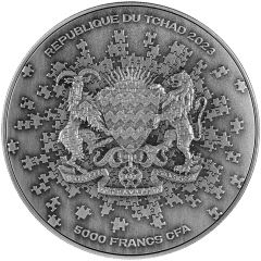 5000 Francs CFA Moon puzzle