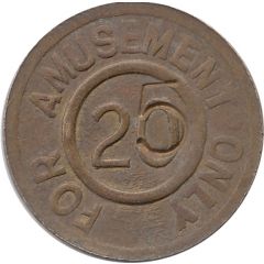Token - For Amusement Only 25