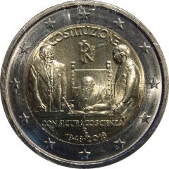 2 Euros Italian Republic Constitution