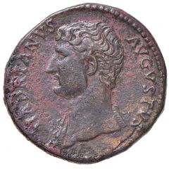 Dupondius or As - Hadrian IVSTITIA AVG COS III P P S C, Justitia