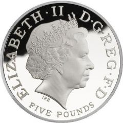 5 Pounds - Elizabeth II XXX Olympiad, Countdown 3, Silver Piedfort