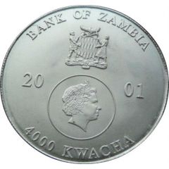 4000 Kwacha - Elizabeth II Coelacanth Fish