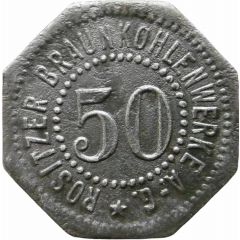 50 Pfennig - Rositz Braunkohlenwerke A.G.