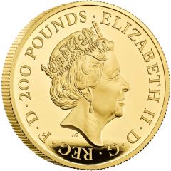 200 Pounds - Elizabeth II Lion of England, Gold Proof