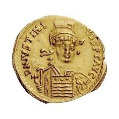1 Solidus - Witigis / In the name of Justinian I, 527-565 Ravenna