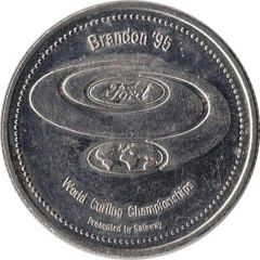 Token - 1995 World Curling Championships Ford Worlds, Brandon, Manitoba