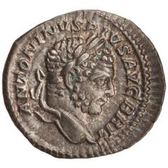 Denarius - Caracalla P M TR P XV COS III P P, Salus
