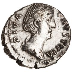 Denarius - Faustina the Elder AVGVSTA, Vesta