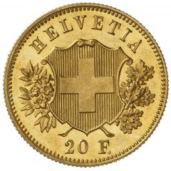 20 Francs Durussel pattern, gold