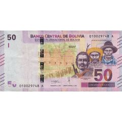 50 Bolivianos Baca, Racua and Willka