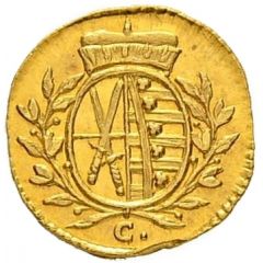 1 Pfennig - Frederick August III Gold pattern strike