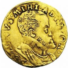 1/2 Gold Real - Philip II Third type, bust right
