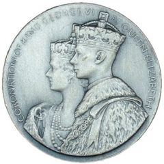 Medalet - George VI Coronation, Turner & Simpson, silver, 32mm