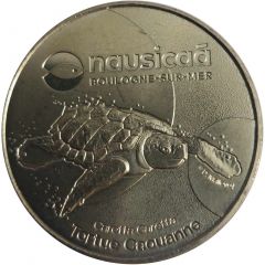 Jeton touristique - Monnaie de Paris - Boulogne sur Mer, Nausicaa Tortue caouanne