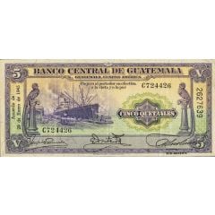 5 Quetzales Banco Central de Guatemala; 2nd. print