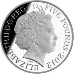 5 Pounds - Elizabeth II London Paralympics, Silver Piedfort