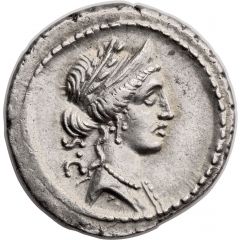 Denarius Licinia: Publius Licinius Crassus, S•C / P•CRASSVS•M•F