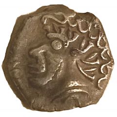 Drachm with negroid head obverse incuse strike